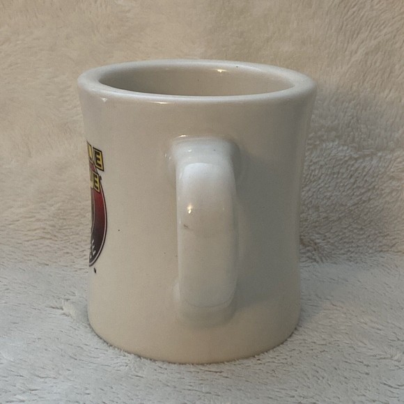 Waffle House Coffee Restaurant Ware Coffee Mug Thick White Swirl Pattern Tuxton - Picture 5 of 7